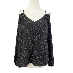Crescent Stitch Fix Women’s Black Long Sleeve Blouse Size Medium P.